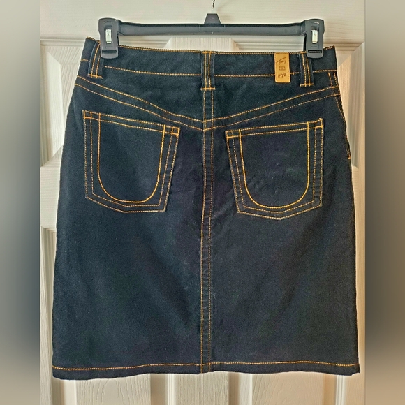 Black Corduroy Mini Skirt - Picture 3 of 6